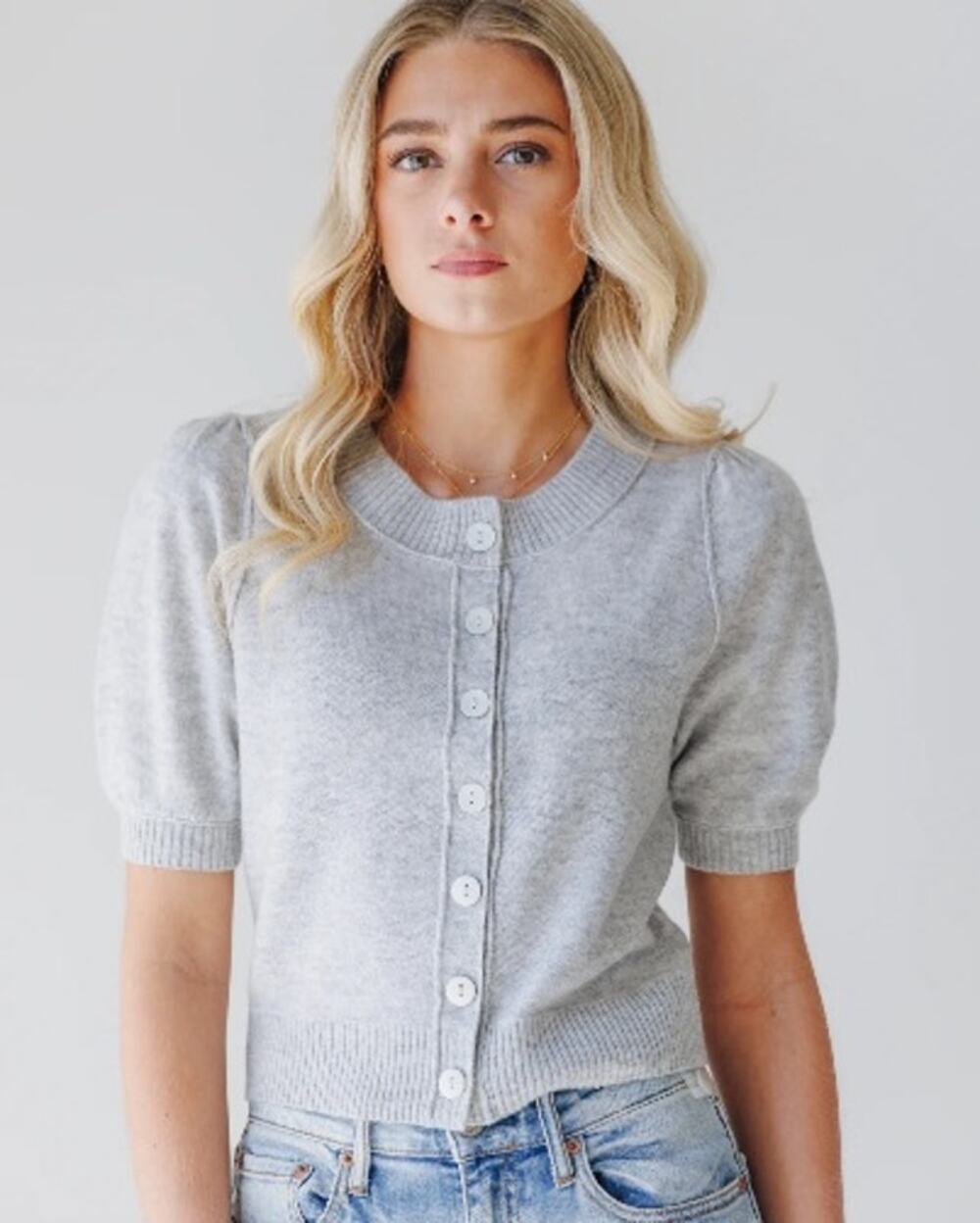 Free People Isla Solid Cardi, NWT, Gray, Size XL